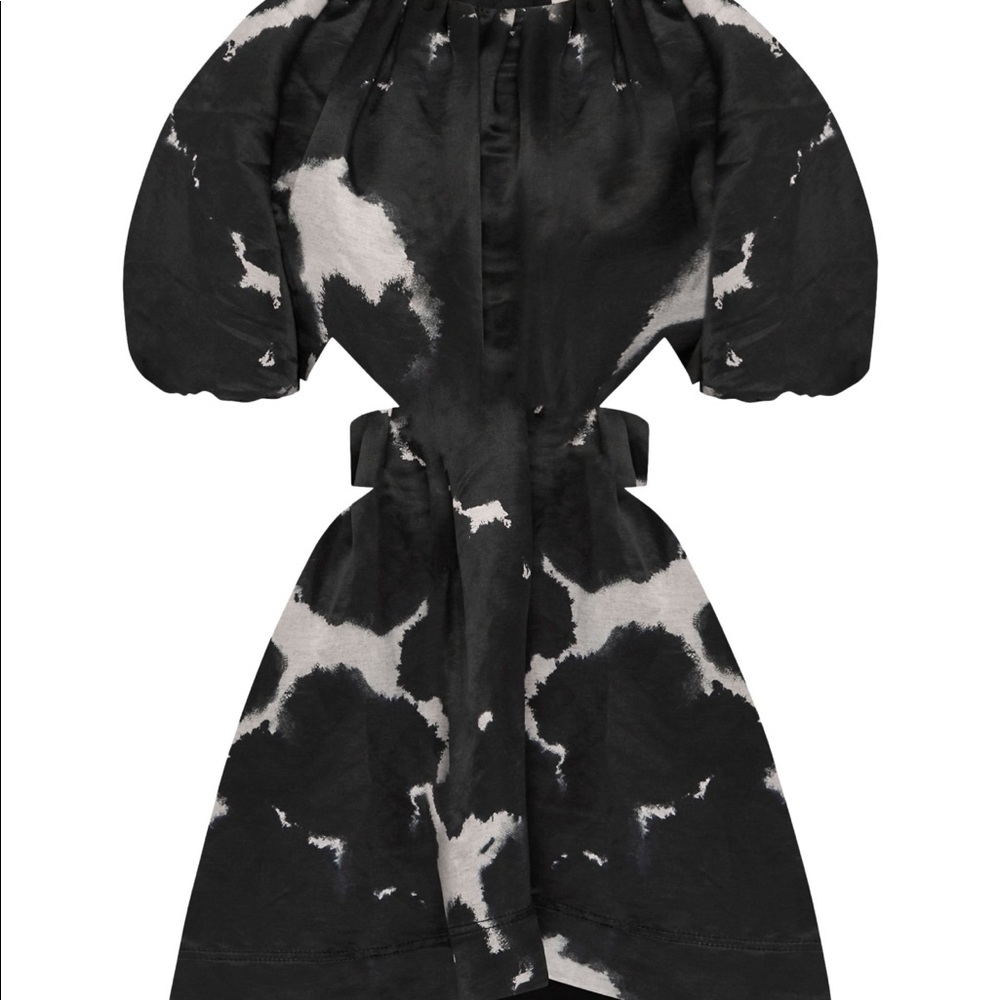 Aje oxidized mini dress NWT 6 - blotted Ink - Picture 2 of 6
